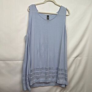 Marlawynne sky blue sleeveless knit top size 3X